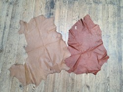 peau de cuir d'émeu - noisette/brun clair - maroquinerie - vêtement - cuir en stock