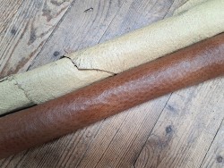 peau de cuir d'émeu - tabac/beige- maroquinerie - vêtement - Cuirenstock