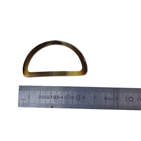 grands passants rectangulaire en plastique - marron - 45mm - Cuir en stock
