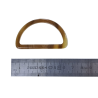 grands passants rectangulaire en plastique - brun - 45mm - Cuir en Stock