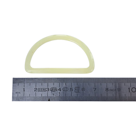 grands passants rectangulaire en plastique - beige - 45mm - Cuirenstock