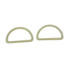 grands passants rectangulaire en plastique - beige - 45mm - Cuir en Stock