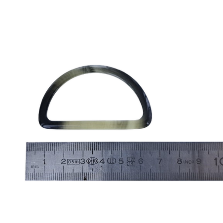 grands passants rectangulaire en plastique - gris foncé - 45mm - cuir en stock