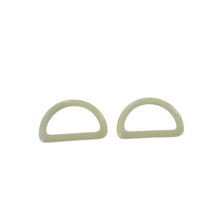 passants rectangulaire en plastique - beige - 25mm - Cuirenstock
