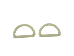 passants rectangulaire en plastique - beige - 25mm - Cuirenstock