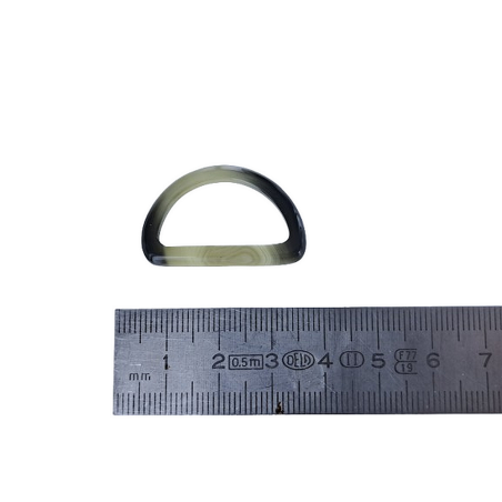 passants rectangulaire en plastique - gris foncé - 25mm - cuir en stock