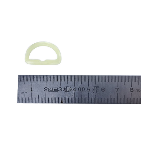 passants demi rond en plastique - beige - 20mm - cuir en stock