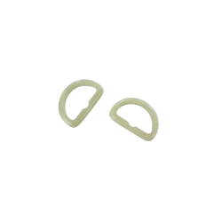 passants demi rond en plastique - beige - 20mm - Cuir en stock