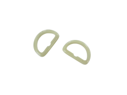 passants demi rond en plastique - beige - 20mm - Cuir en stock