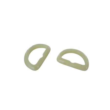 passants demi rond en plastique - beige - 20mm - Cuir en stock