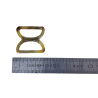 doubles anneaux demi-ronds en plastique - sable - 30mm - Cuir en Stock