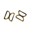 doubles anneaux demi-ronds en plastique - sable - 30mm - Cuir en Stock