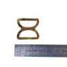doubles anneaux demi-ronds en plastique - brun - 30mm - Cuir en Stock