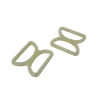 doubles anneaux demi-ronds en plastique - beige - 30mm - Cuirenstock