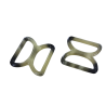 doubles anneaux demi-ronds en plastique - gris foncé - 30mm - Cuir en Stock