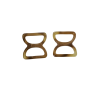 doubles anneaux demi-ronds en plastique - brun - 20mm - Cuir en stock