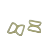 doubles anneaux demi-ronds en plastique - beige - 20mm - Cuirenstock