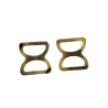 doubles anneaux demi-ronds en plastique - marron - 20mm - Cuirenstock