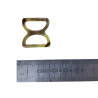 doubles anneaux demi-ronds en plastique - marron - 20mm - Cuir en stock