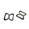 doubles anneaux demi-ronds en plastique - gris foncé - 20mm - Cuir en stock