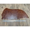 Demi-peau de cuir de veau BOX lisse - tannage ferme - nuancé effet tamponné - pain brûlé - Cuir en Stock