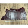 Demi-peau de cuir de veau BOX lisse - tannage ferme - nuancé effet tamponné - bordeaux - Cuir en Stock