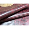 Demi-peau de cuir de veau BOX lisse - tannage ferme - nuancé effet tamponné - bordeaux - Cuir en Stock