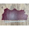 Demi-peau de cuir de veau BOX lisse - tannage ferme - nuancé effet tamponné - bordeaux mat - Cuir en Stock