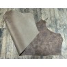 Demi-peau de cuir de veau BOX lisse - tannage ferme - nuancé effet tamponné - beige mat - Cuir en Stock