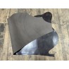 Demi-peau de cuir de veau BOX lisse - tannage ferme - nuancé effet tamponné - brun café - Cuir en Stock
