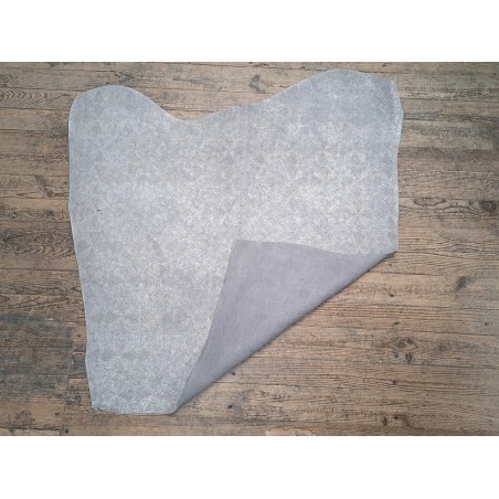 Peau de veau velours beige - arlequin - paillettes - maroquinerie - cuirenstock