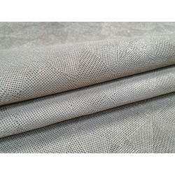 Peau de veau velours beige - arlequin - paillettes - maroquinerie - cuirenstock
