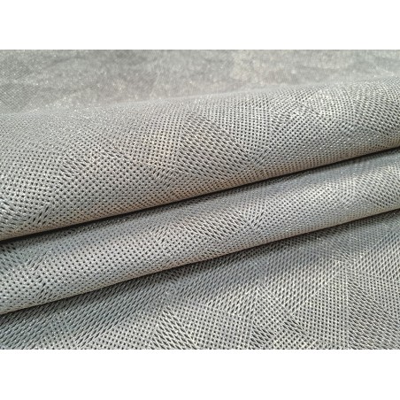 Peau de veau velours beige - arlequin - paillettes - maroquinerie - cuirenstock