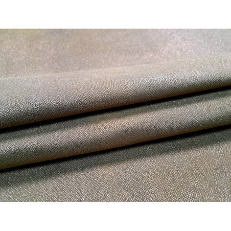 Peau de veau velours kaki - petits grains - paillettes - maroquinerie - cuir en stock