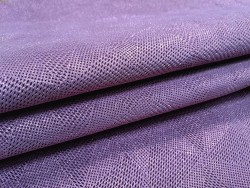 Peau de veau velours lila - arlequin - paillettes - maroquinerie - cuir en stock