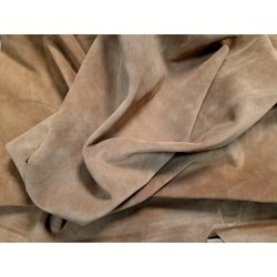 Peau de veau velours - brun tabac- maroquinerie - ameublement - Cuir en Stock