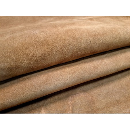 Peau de veau velours - brun tabac- maroquinerie - ameublement - Cuirenstock