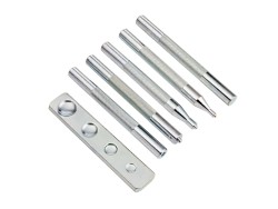 Kit complet - Pose d'accessoires - Rivets boutons pression - 6 outils enclume en acier – Ivan 8105-00 Cuir en Stock