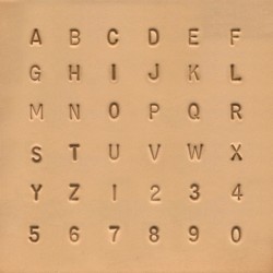 Jeu de matoirs alphabet et chiffres 37 pièces – 6,5 mm – marquage cuir tannage végétal – Ivan