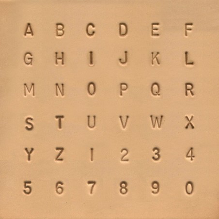 Jeu de matoirs alphabet et chiffres 37 pièces – 6,5 mm – marquage cuir tannage végétal – Ivan
