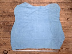 Peau de veau velours bleu - maroquinerie - ameublement - Cuir en stock