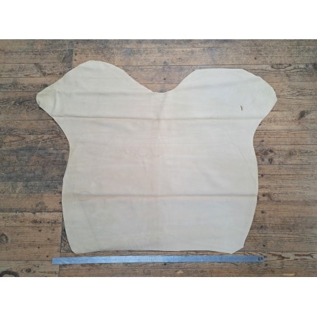 Peau de veau velours - écru - maroquinerie, vêtement - Cuir en stock