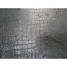 peau de cuir de mouton - crocodile - noir - maroquinerie - cuir en stock