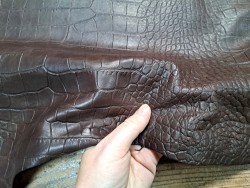 peau de cuir de mouton - crocodile - marron - maroquinerie - Cuirenstock