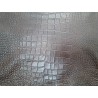 peau de cuir de mouton - crocodile - marron - maroquinerie - cuir en stock