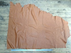 Demi peau cuir vache grainée - brun automnal - maroquinerie - cuir en stock
