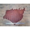 Demi-peau cuir de vachette pull up brun rouge Cuir en Stock