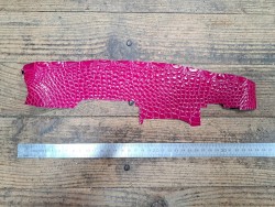 Morceau de cuir de crocodile véritable rose - Cuir en Stock