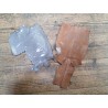 Lot de 2 peaux de cuir de lézard - C - Gris clair/Brun clair
