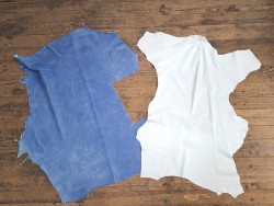Lot de 2 peaux de cuir d'agneau et de mouton - H - Cuir en Stock